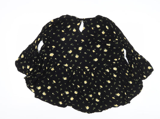Womens UK Size 20 Very Black Tunic Blouse