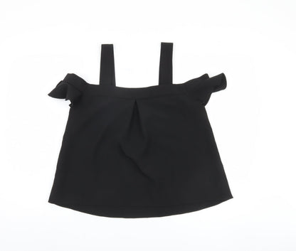Womens UK Size 8 Topshop Black Camisole Blouse