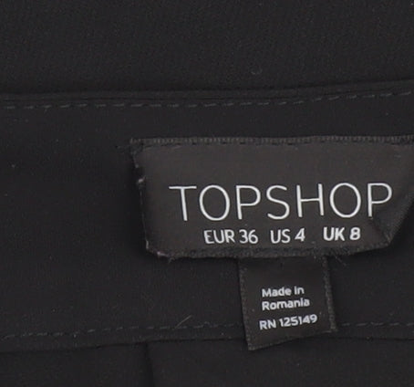 Womens UK Size 8 Topshop Black Camisole Blouse