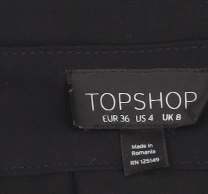 Womens UK Size 8 Topshop Black Camisole Blouse