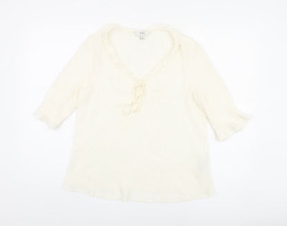 Womens UK Size 8 Marks and Spencer Ivory Tunic Blouse
