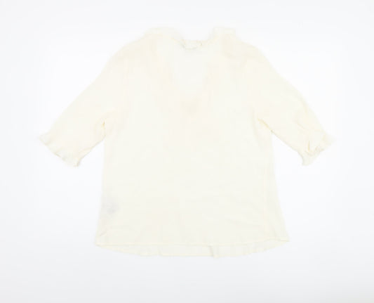 Womens UK Size 8 Marks and Spencer Ivory Tunic Blouse