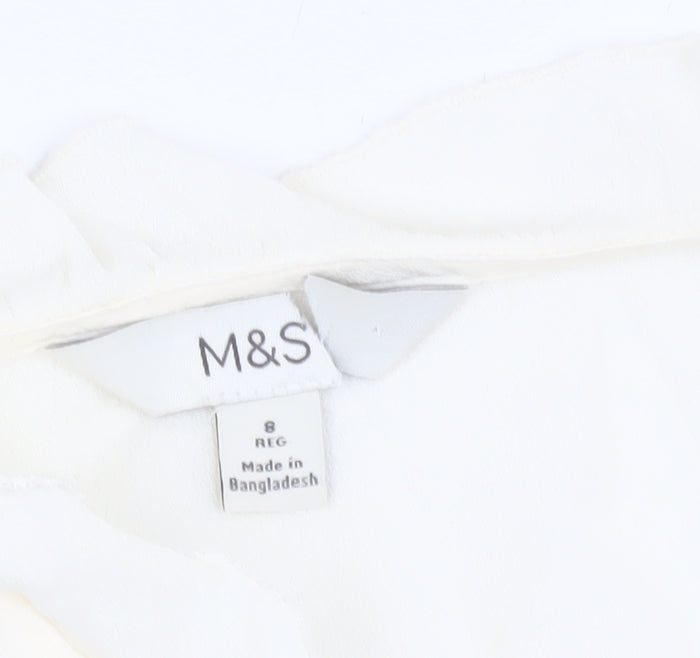 Womens UK Size 8 Marks and Spencer Ivory Tunic Blouse