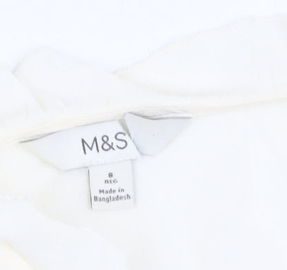 Womens UK Size 8 Marks and Spencer Ivory Tunic Blouse