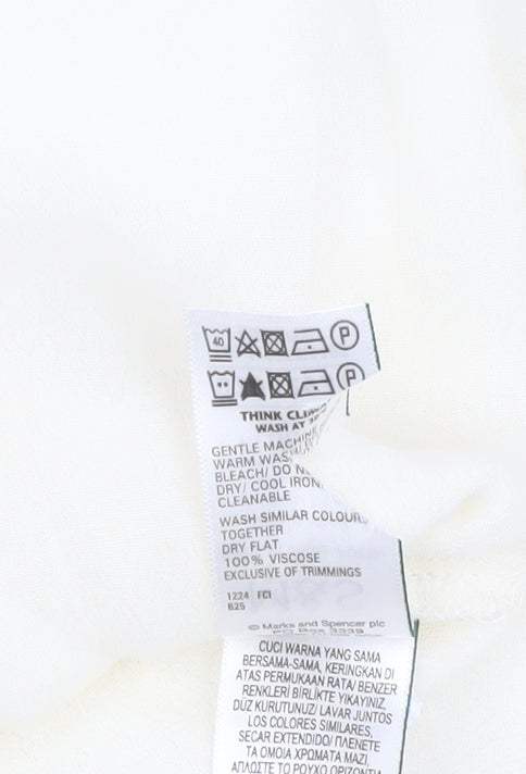 Womens UK Size 8 Marks and Spencer Ivory Tunic Blouse
