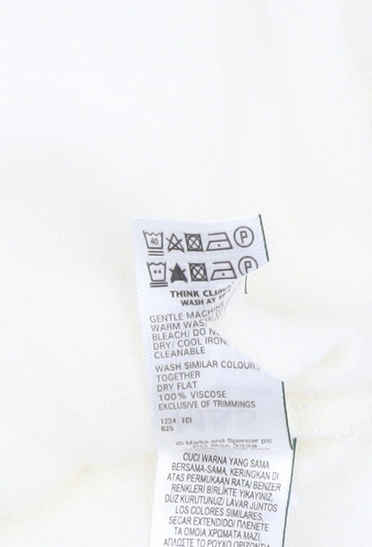 Womens UK Size 8 Marks and Spencer Ivory Tunic Blouse