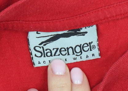 Slazenger Men's Red Sports T-Shirt L