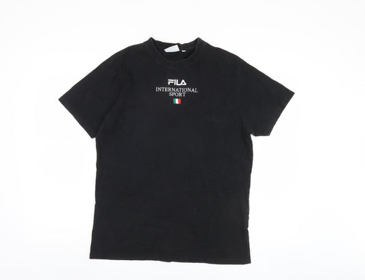 Mens UK Size S FILA Black  T-Shirt