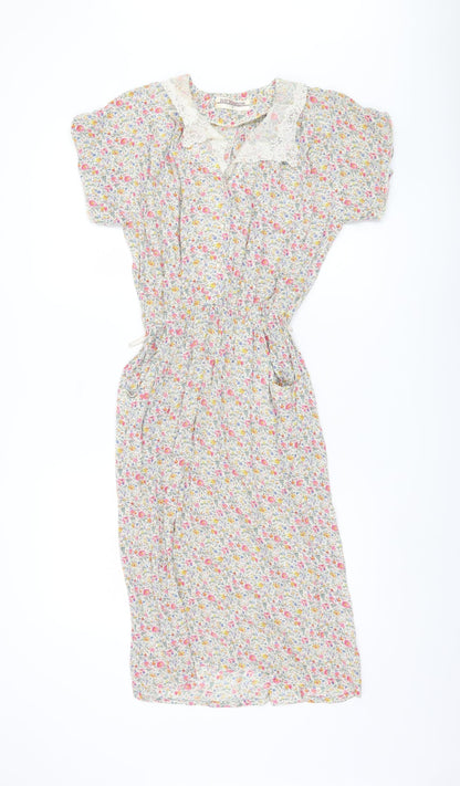 Richards Women's Multicoloured Floral A-Line Dress Size 10