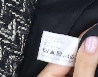 Elvi Women's Black Herringbone Coat, Size 24, Formal Wear