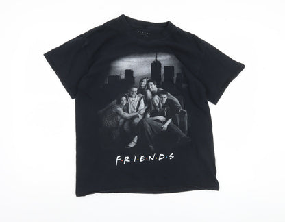 Mens UK Size M Friends Black  T-Shirt