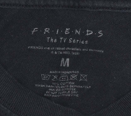 Mens UK Size M Friends Black  T-Shirt