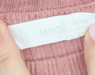 MNG Girls Pink Tunic Jumper, Size 30, Knit High Neck