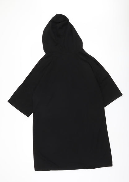 Jacqueline de Yong Women's Black Hooded Jumper Dress M