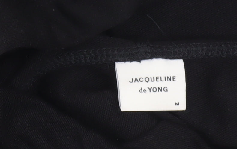 Jacqueline de Yong Women's Black Hooded Jumper Dress M
