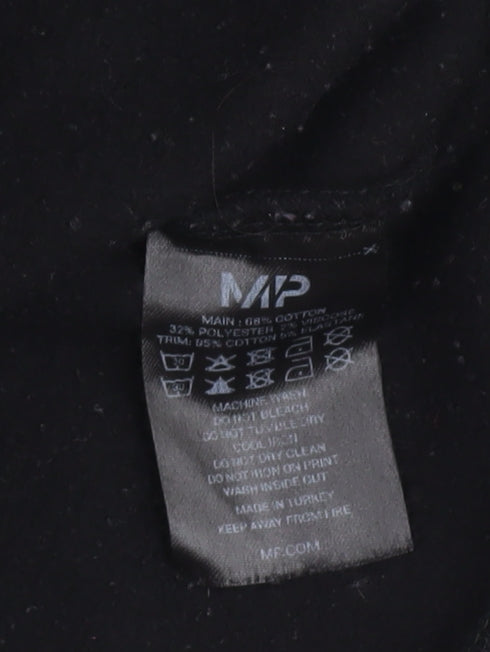 Unisex Adults UK Size S MP Black Pullover Hoodie