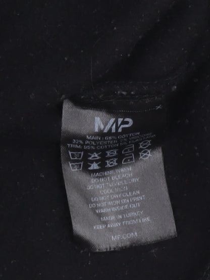 Unisex Adults UK Size S MP Black Pullover Hoodie