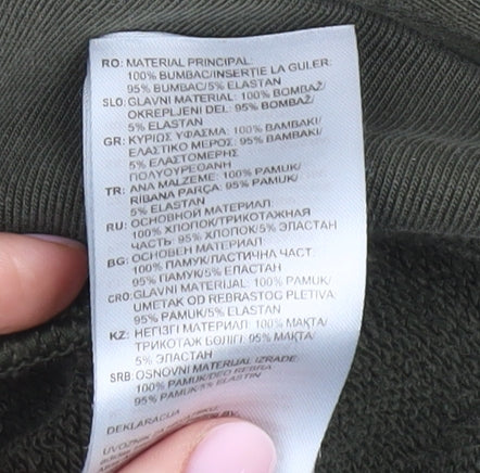 Adidas Men's Green Pullover Hoodie M Logo Graphic Print