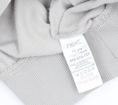 Next Boys Grey Pullover Sweatshirt with Zip Pocket, Size 158