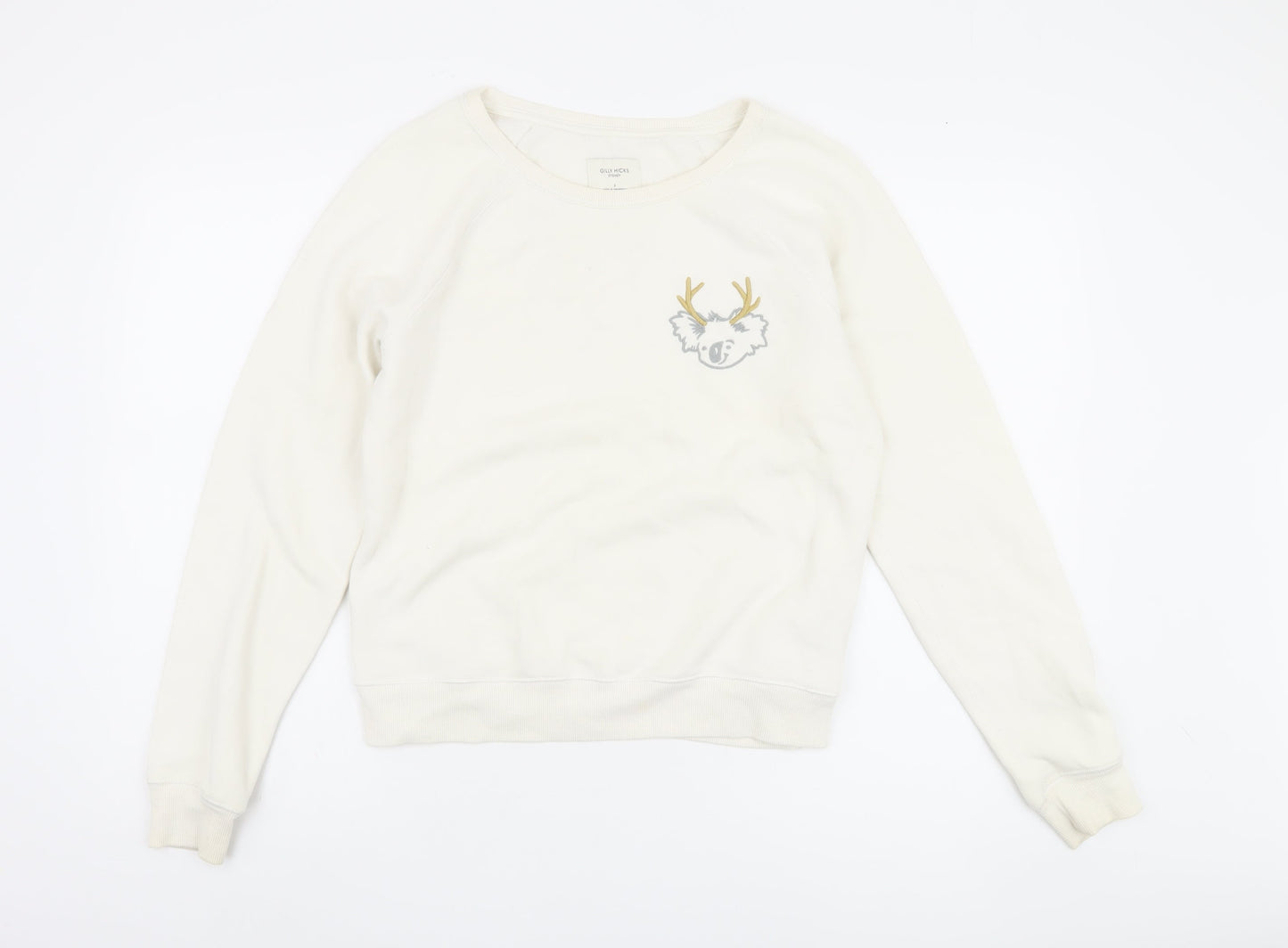 Womens UK Size S Gilly Hicks Ivory Pullover Sweatshirt