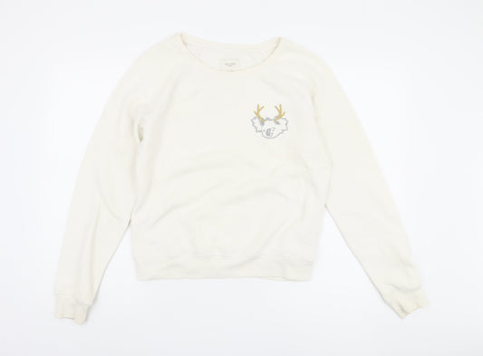 Womens UK Size S Gilly Hicks Ivory Pullover Sweatshirt