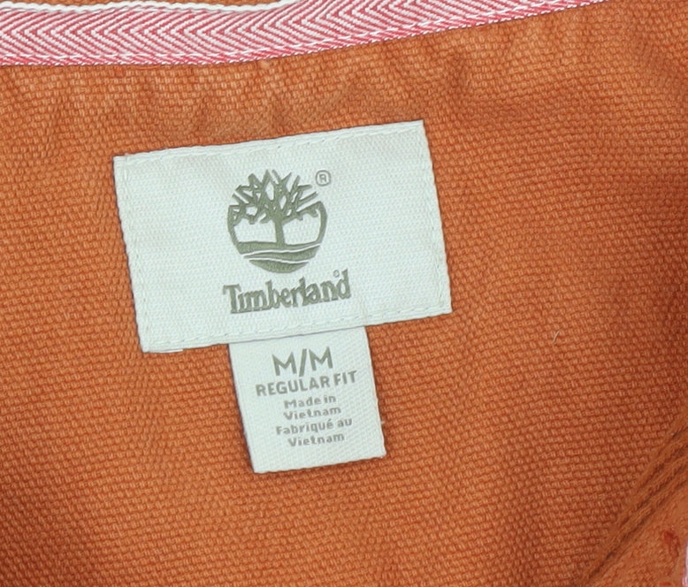 Timberland Men's Orange Henley Sweatshirt M