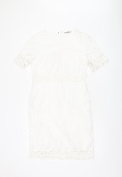 Marks and Spencer Ivory Sheath Dress - Size 8
