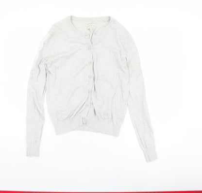 Jack Wills Women's Grey Cardigan Size 10, Button Accents