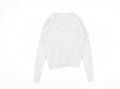 Jack Wills Women's Grey Cardigan Size 10, Button Accents