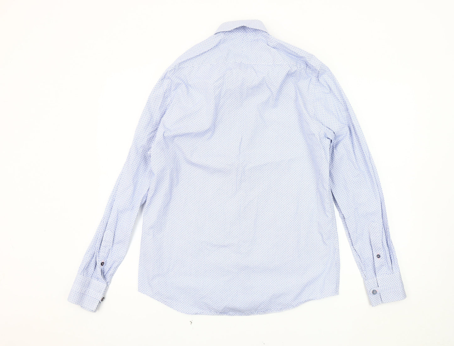 Stvdio by Jeff Banks Men's Blue Geometric Shirt 15.5