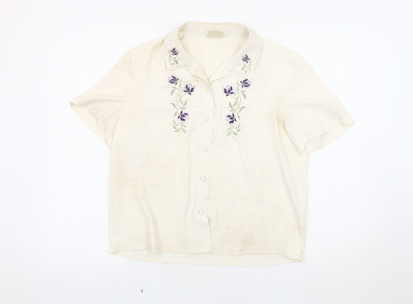 Womens UK Size 10 Eastex Ivory  Blouse