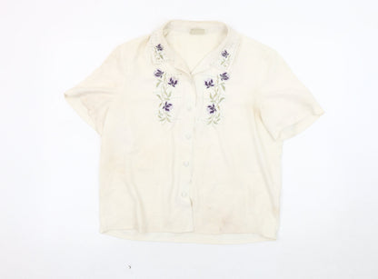 Womens UK Size 10 Eastex Ivory  Blouse