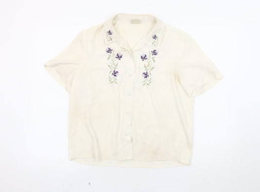 Womens UK Size 10 Eastex Ivory  Blouse