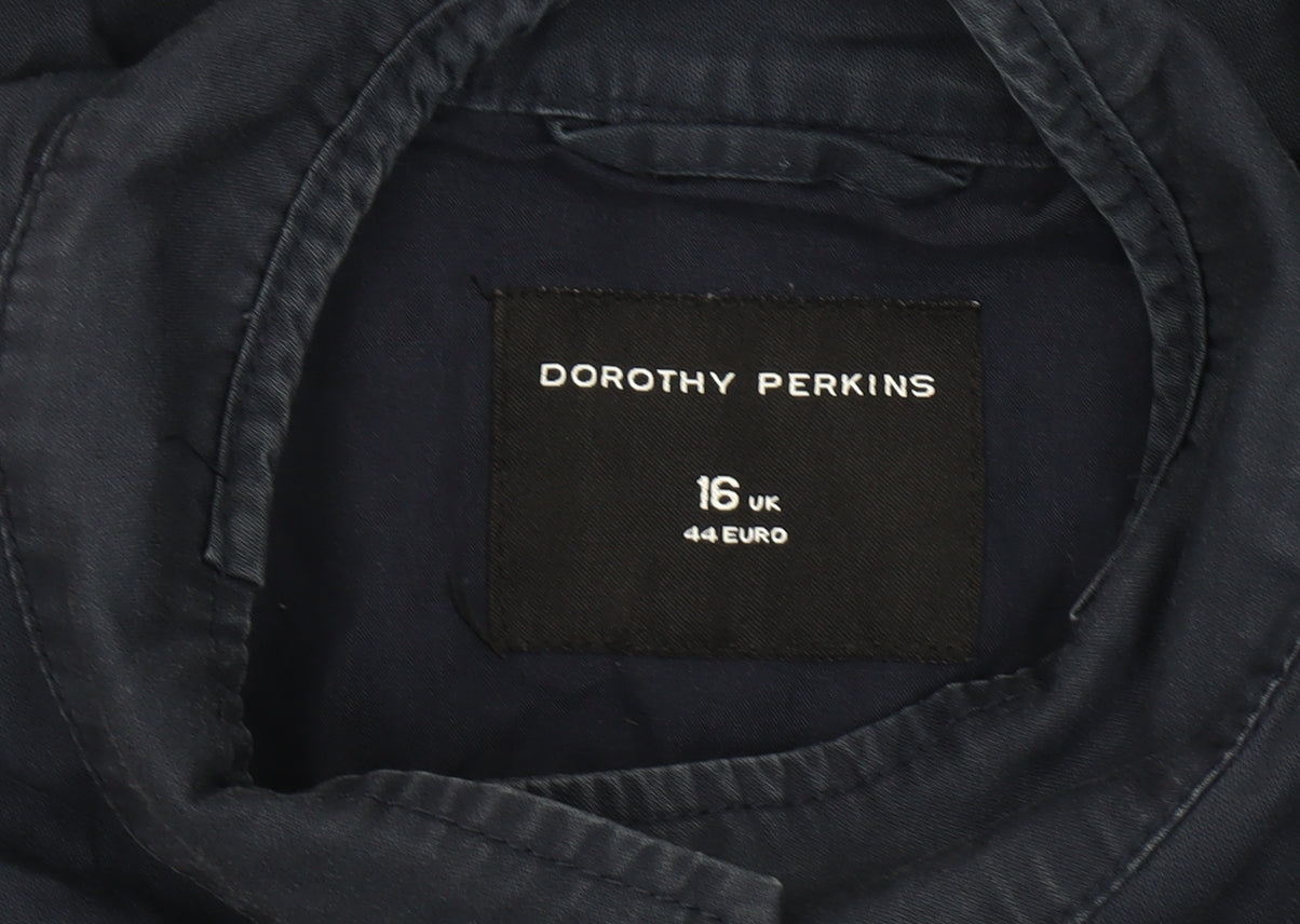 Womens UK Size 16 Dorothy Perkins Blue Military Jacket