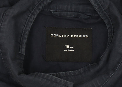 Womens UK Size 16 Dorothy Perkins Blue Military Jacket