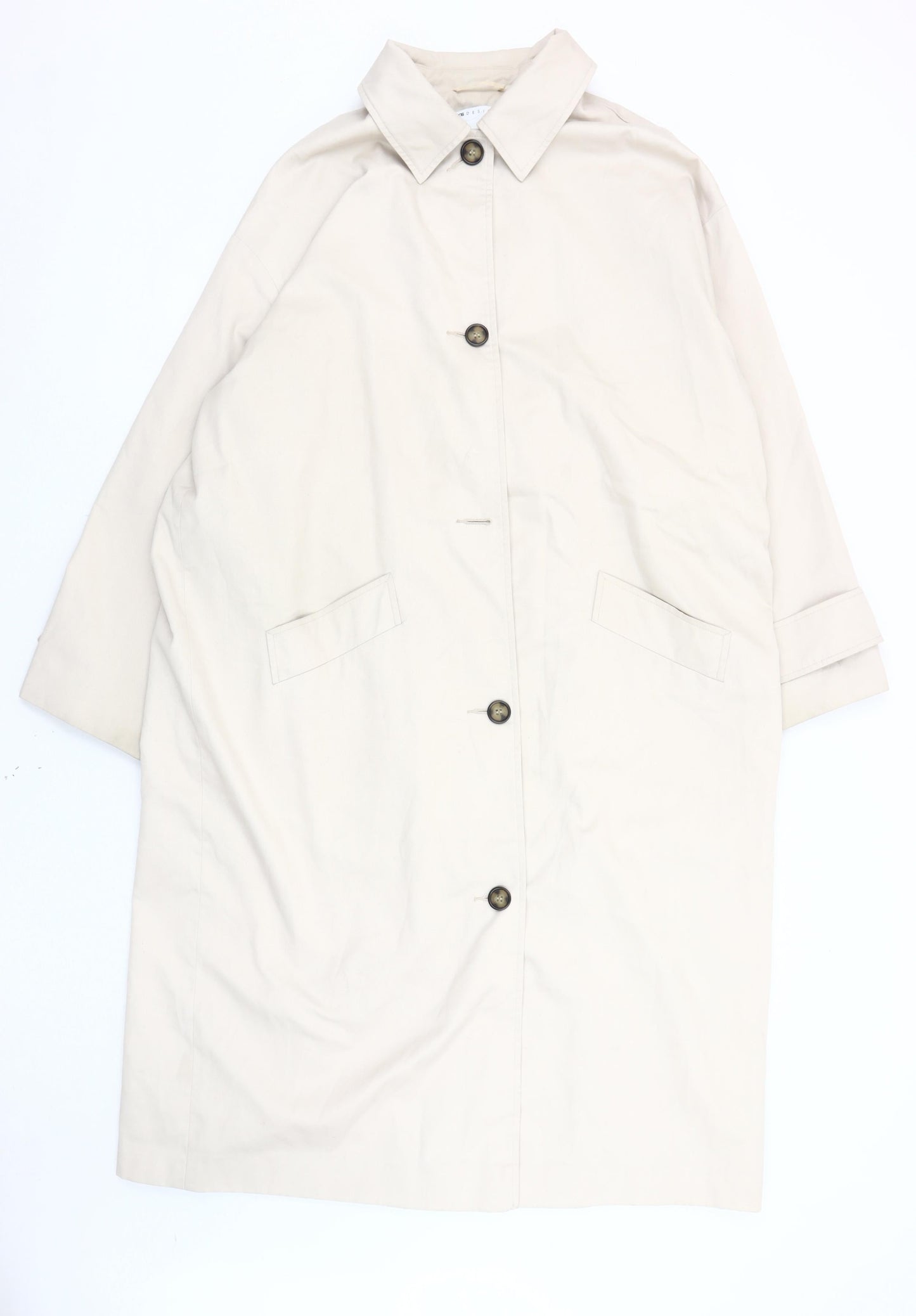 ASOS DESIGN Women's Beige Trench Coat Size 16