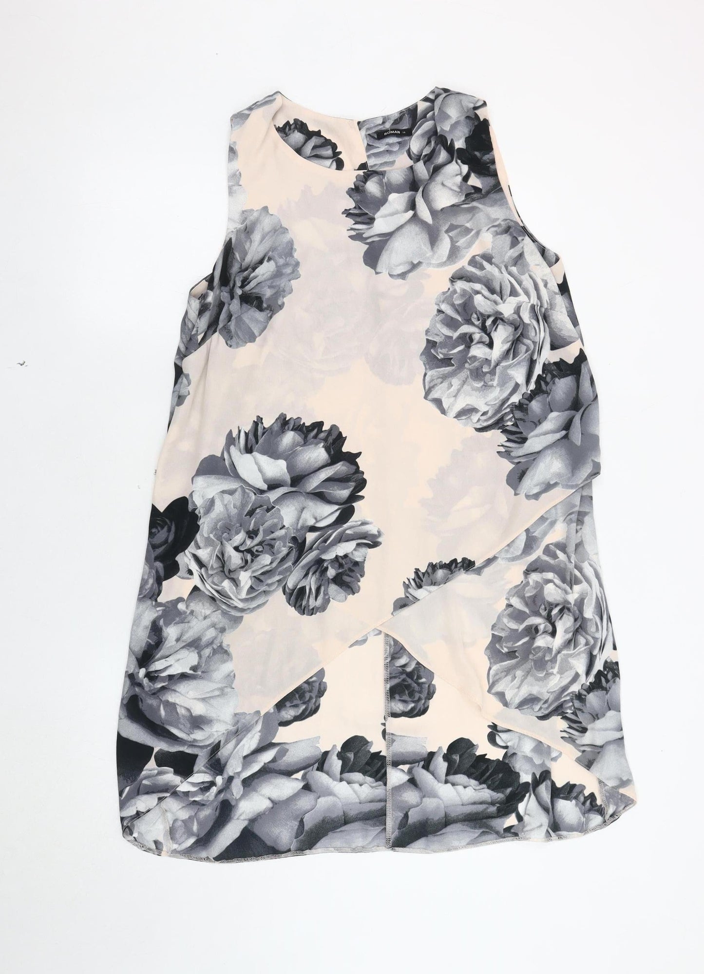 Womens UK Size 14 Roman Multicoloured Basic Tank