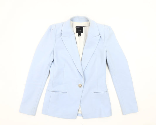 River Island Women's Blue Blazer M Lined Spring