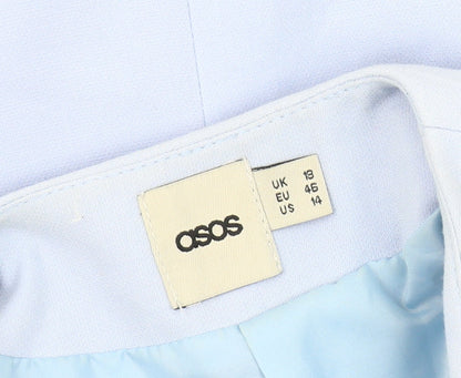 ASOS Women's Blue Blazer - Size 18, Regular Fit