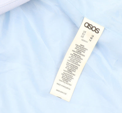 ASOS Women's Blue Blazer - Size 18, Regular Fit