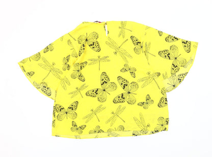 Womens UK Size 18 Marina Kaneva Yellow Basic Blouse