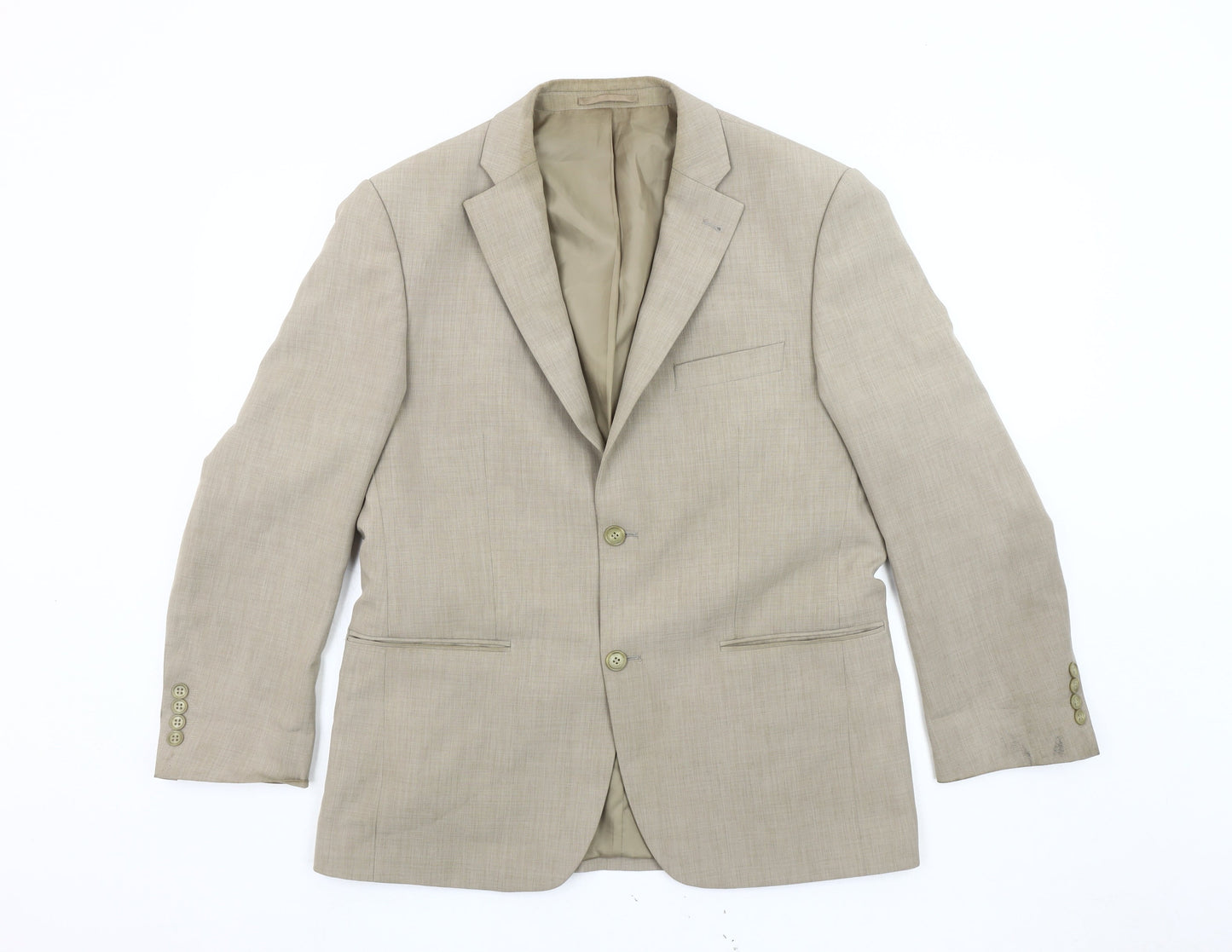 Mens UK Size 40 Greenwoods Regular Beige Suit Jacket