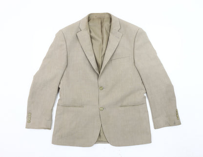 Mens UK Size 40 Greenwoods Regular Beige Suit Jacket