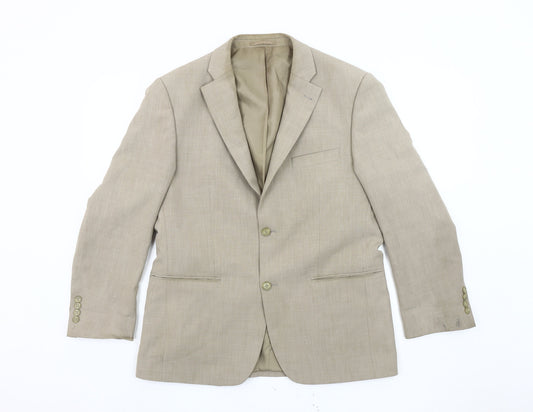 Mens UK Size 40 Greenwoods Regular Beige Suit Jacket