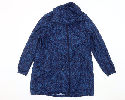Womens UK Size M Marks and Spencer Blue Windbreaker Coat