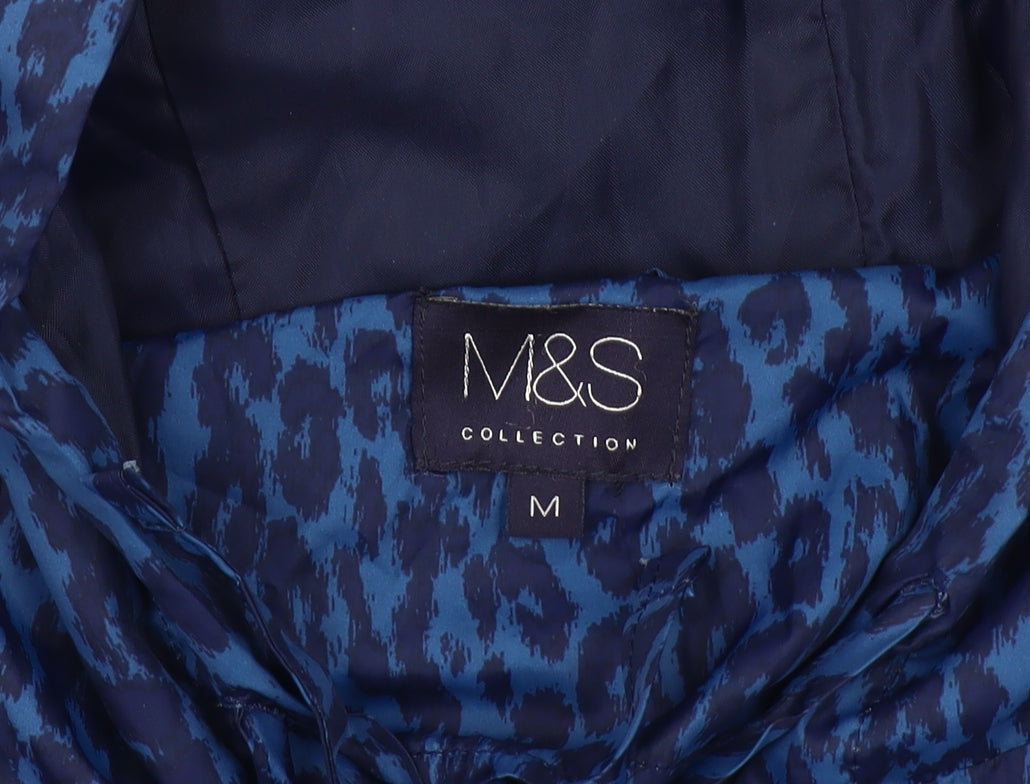 Womens UK Size M Marks and Spencer Blue Windbreaker Coat