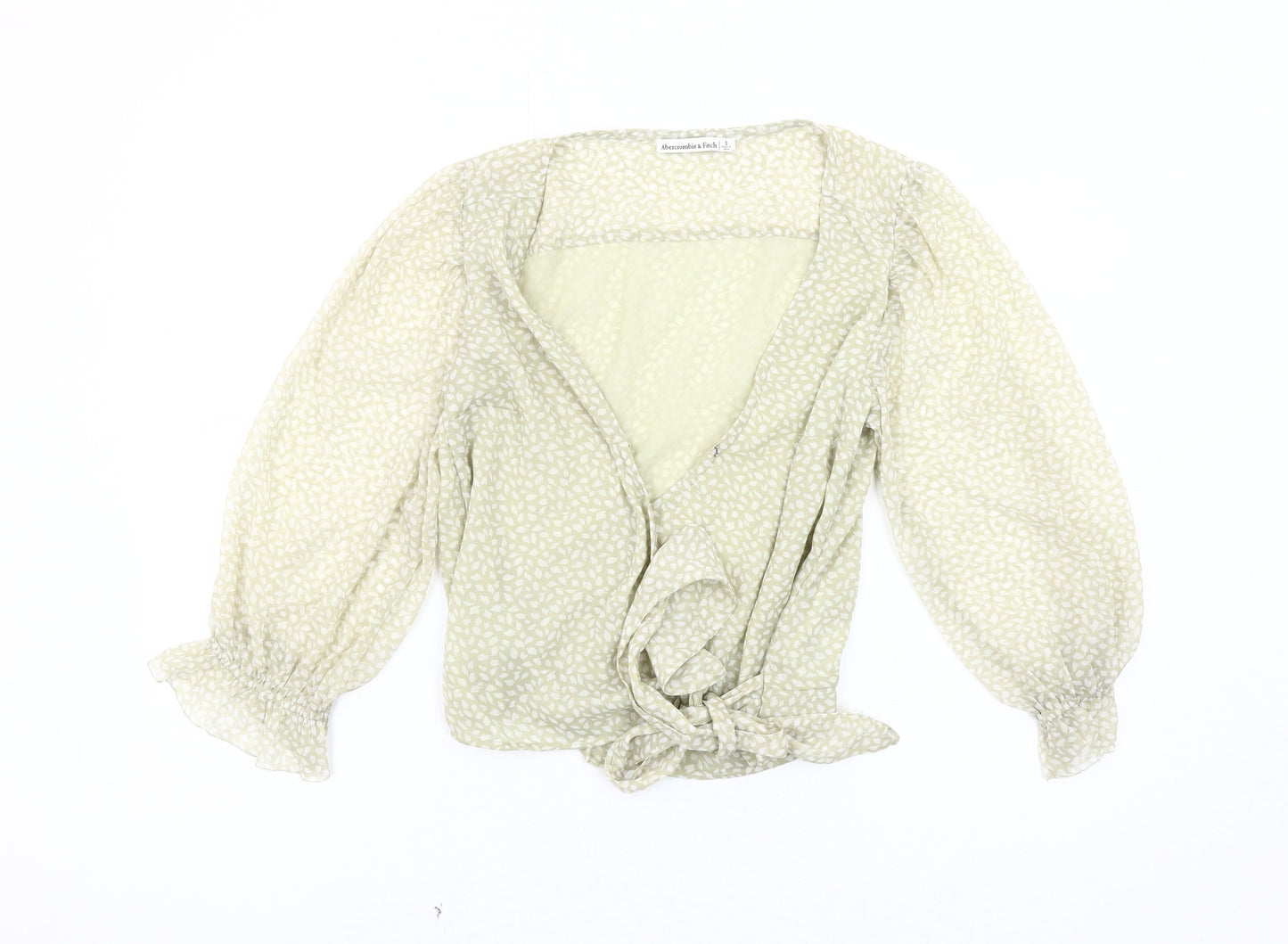 Abercrombie & Fitch Women's Green Wrap Blouse Size S