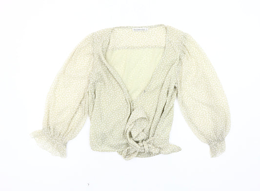Abercrombie & Fitch Women's Green Wrap Blouse Size S