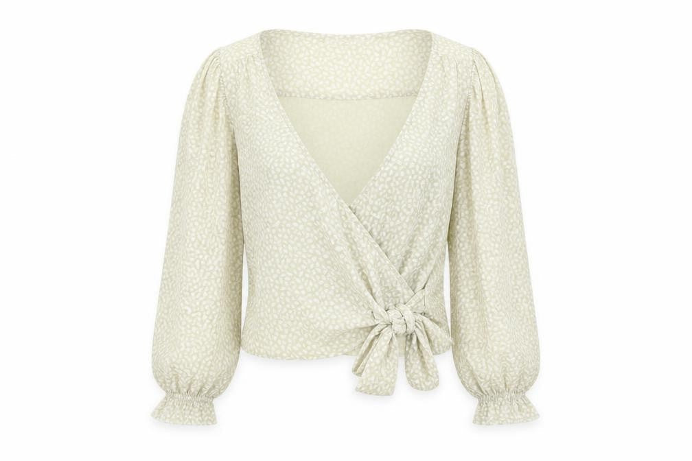 Abercrombie & Fitch Women's Green Wrap Blouse Size S
