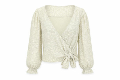 Abercrombie & Fitch Women's Green Wrap Blouse Size S